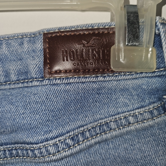 Hollister Blue Boyfriend Jeans with Distressed Rips - Picture 5 of 6